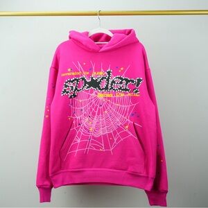 Sp5der P*NK V2 Hoodie Pink